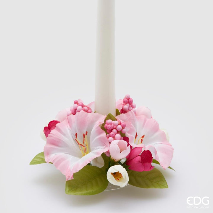 Portacandela petunia mix D16cm | EDG - Perrone Shop