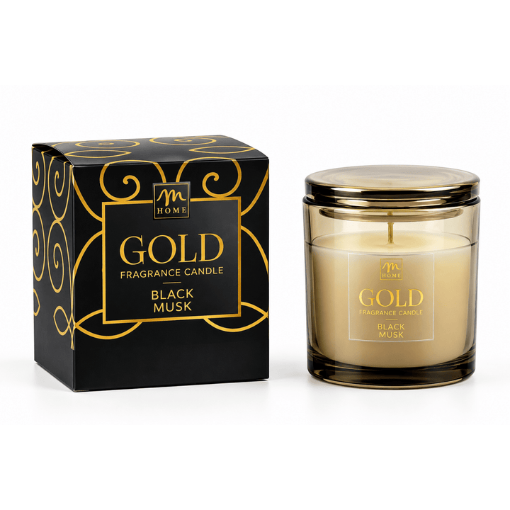 Candela Profumata Black Musk Mercury Gold 195 g - Perrone Shop