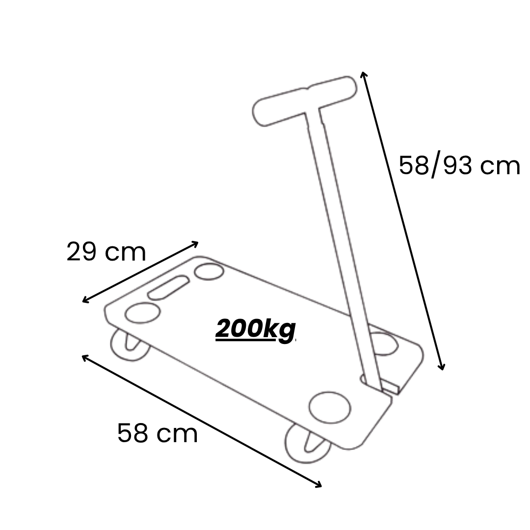 Carrello Quick con manico Telescopico portata 200kg
