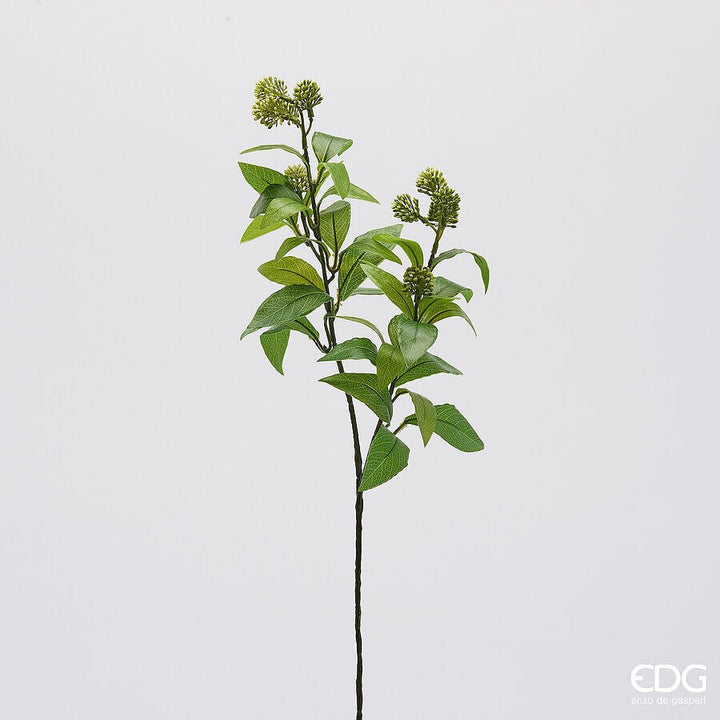 Ramo di Viburno Artificiale Verde con Boccioli H.63cm | EDG - Perrone Shop