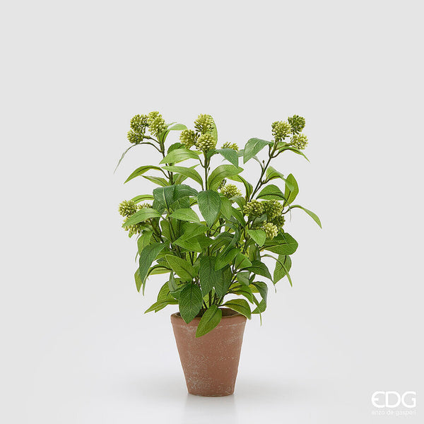 Pianta Viburno artificiale con vaso | EDG