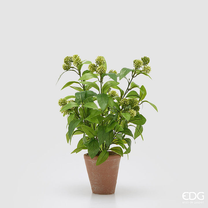 Pianta Viburno artificiale con vaso | EDG