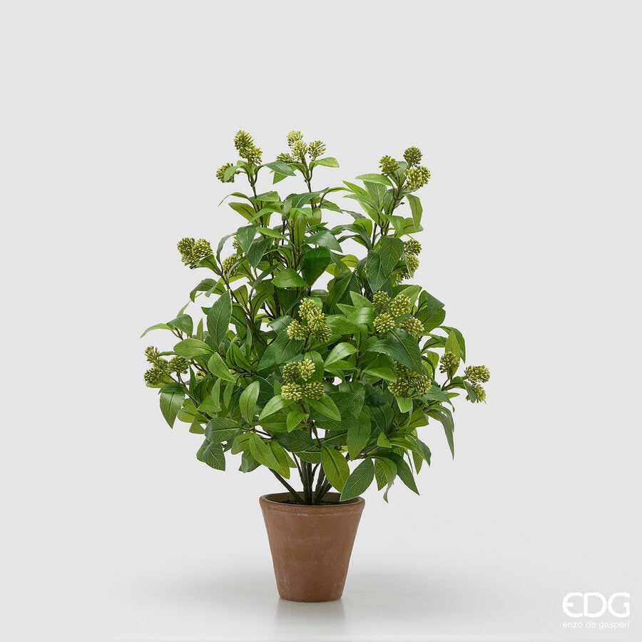 Pianta Viburno artificiale con vaso | EDG