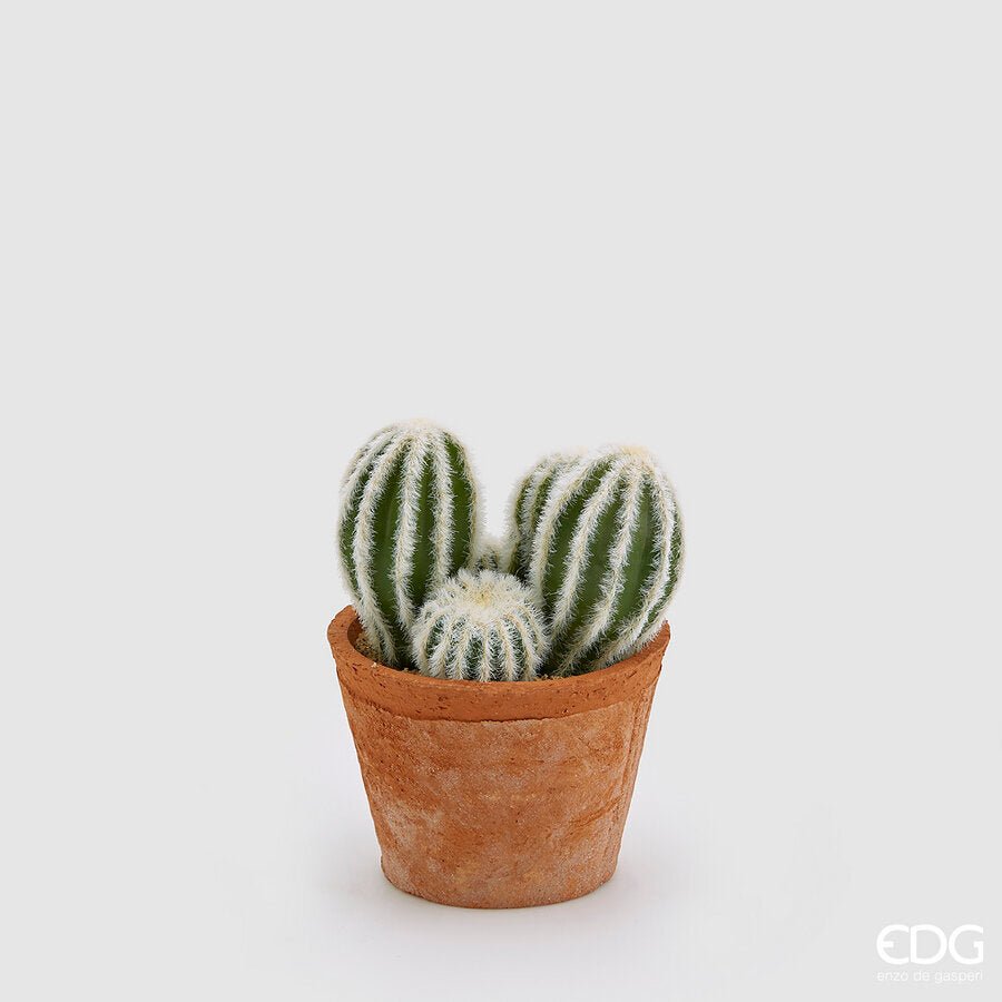 Mix cactus artificiale con vaso H19cm | EDG - Perrone Shop