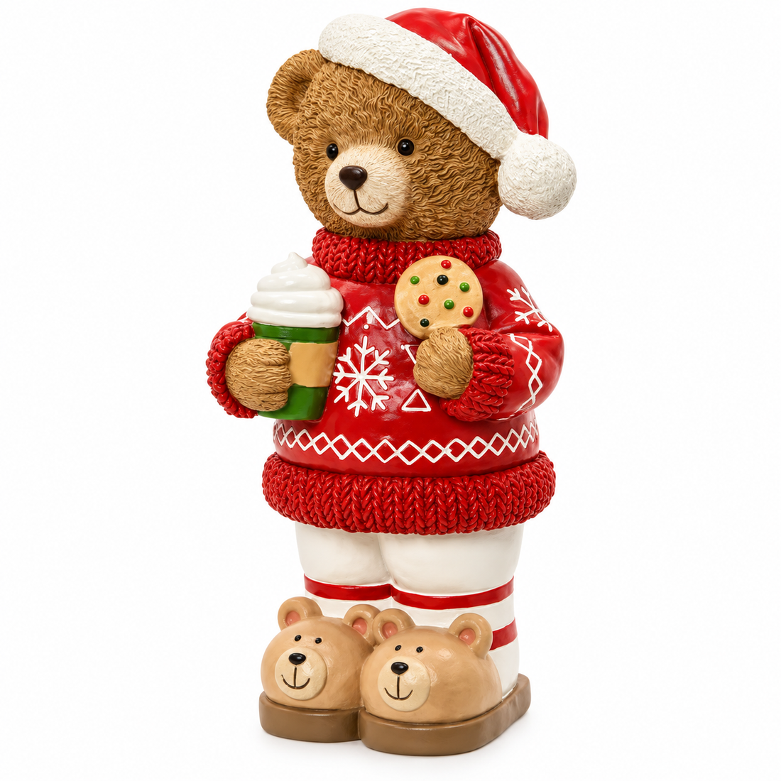 Orso Natalizio in Piedi con Dolci 16,5x17,5xH.37 | Kaemingk