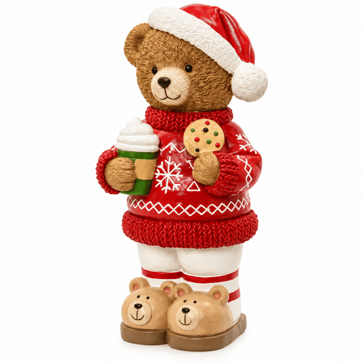Orso Natalizio in Piedi con Dolci 16,5x17,5xH.37 | Kaemingk - Perrone Shop