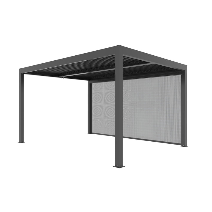 Tenda laterale antracite per pergola bioclimatica Gaia Xone
