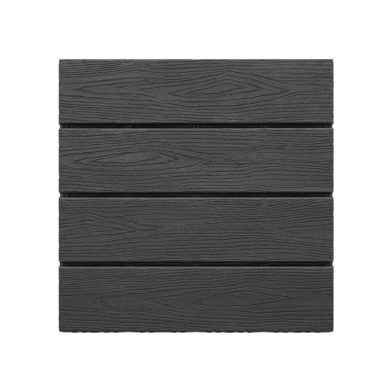 Set Piastrelle WPC a incastro click da esterno effetto legno 30x30 cm - 9 pezzi