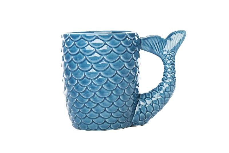 Tazza sirena in ceramica Blu H11,5CM - Perrone Shop