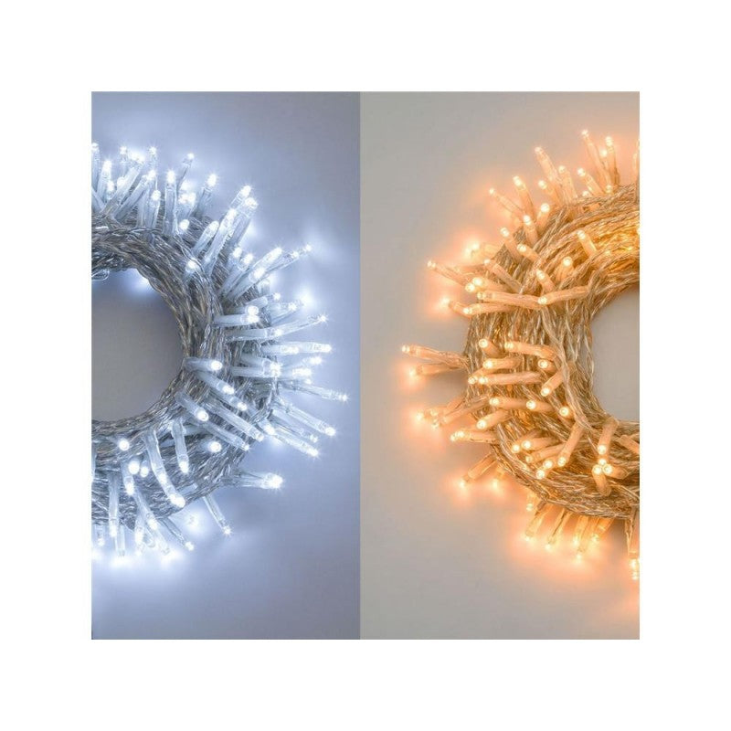 360 LED bianco caldo e freddo con cavo trasparente Lotti