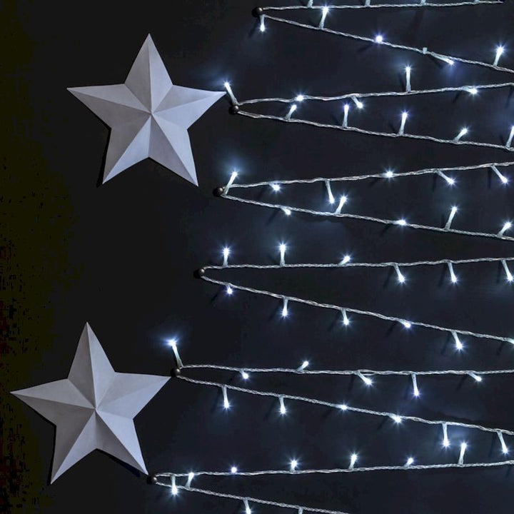 360 LED bianco freddo con cavo trasparente Lotti