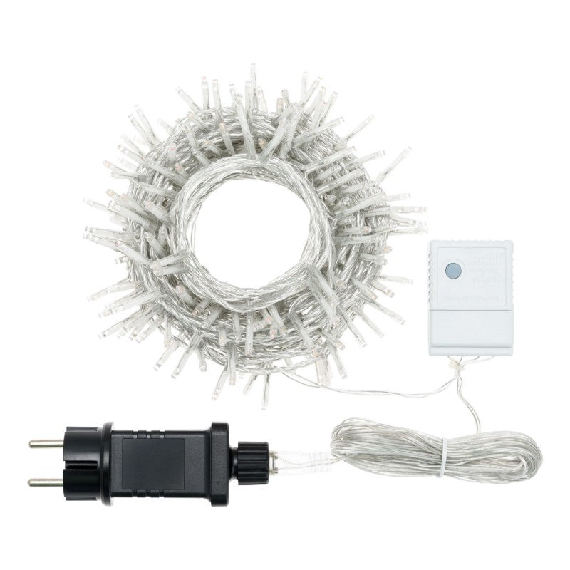360 LED bianco freddo con cavo trasparente Lotti