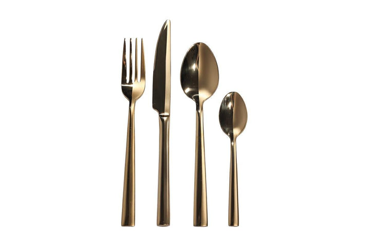 Set 24 posate in acciaio gold