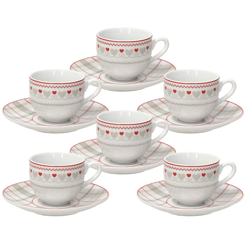 Set 6 Tazzine da Caffè con Piattino Olimpia Brunico