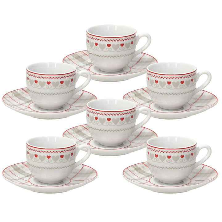 Set 6 Tazzine da Caffè con Piattino Olimpia Brunico