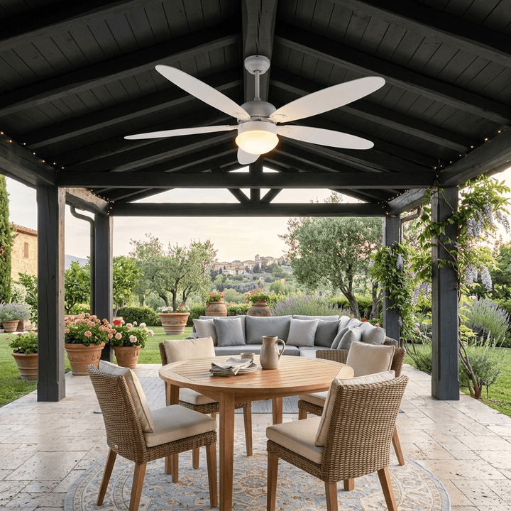 Ventilatore soffitto 5 pale con luce | Silenzioso ed economico - Perrone Shop