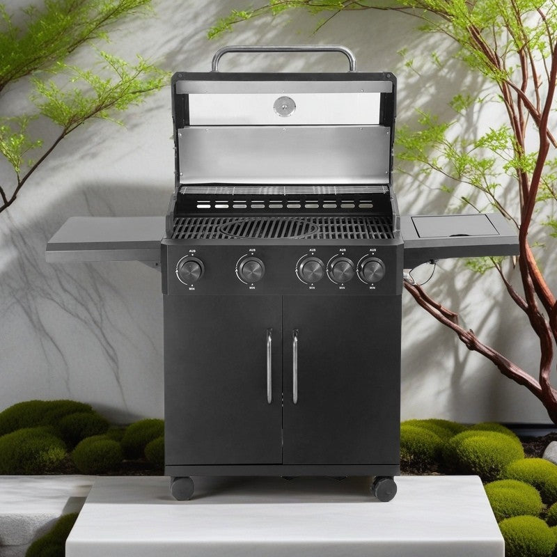 Pit Master – Barbecue a Gas con fornello laterale e custodia
