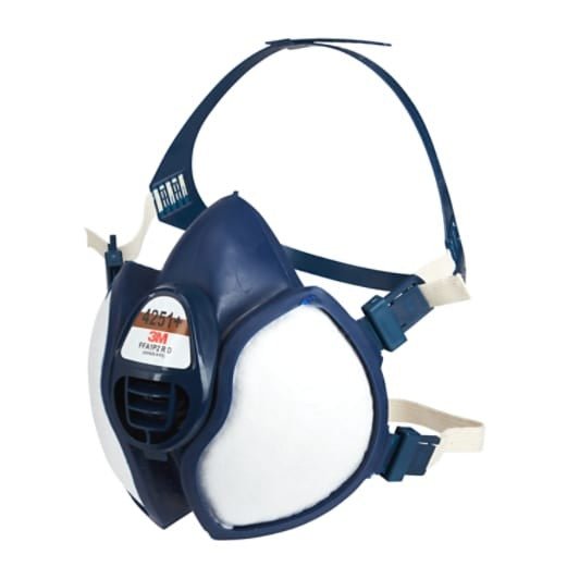 Semimaschera 3M 4251+ FFA1P2 R D | Respiratore Senza Manutenzione con Filtri Integrati - Perrone Shop