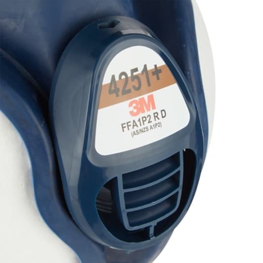 Semimaschera 3M 4251+ FFA1P2 R D | Respiratore Senza Manutenzione con Filtri Integrati - Perrone Shop
