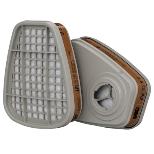 Filtro 3M 6055 A2 per Gas e Vapori | Cartuccia Respiratore Serie 6000 e 7000 - Perrone Shop