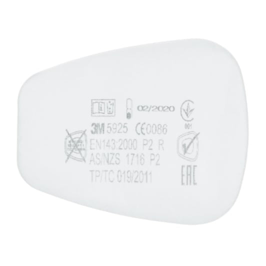 Filtro Antiparticolato 3M 5925 P2 R | Prefiltro Respiratori Serie 6000 - Perrone Shop