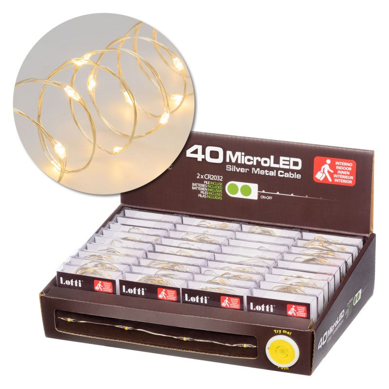 Catena 40 LED Bianco Caldo Interno Lotti