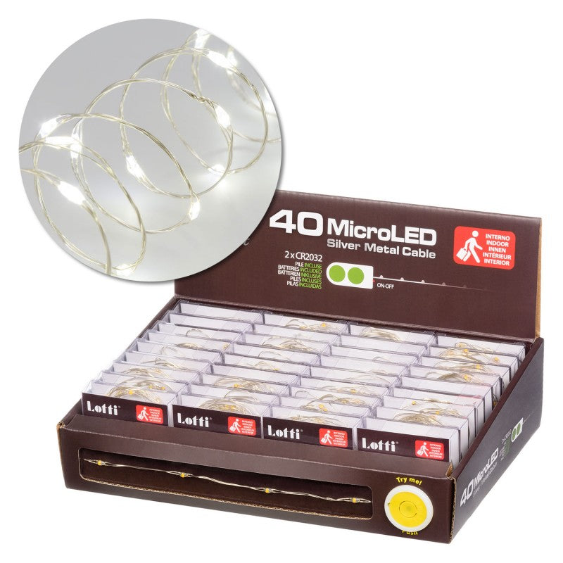 Catena 40 LED luce fredda fissa Lotti