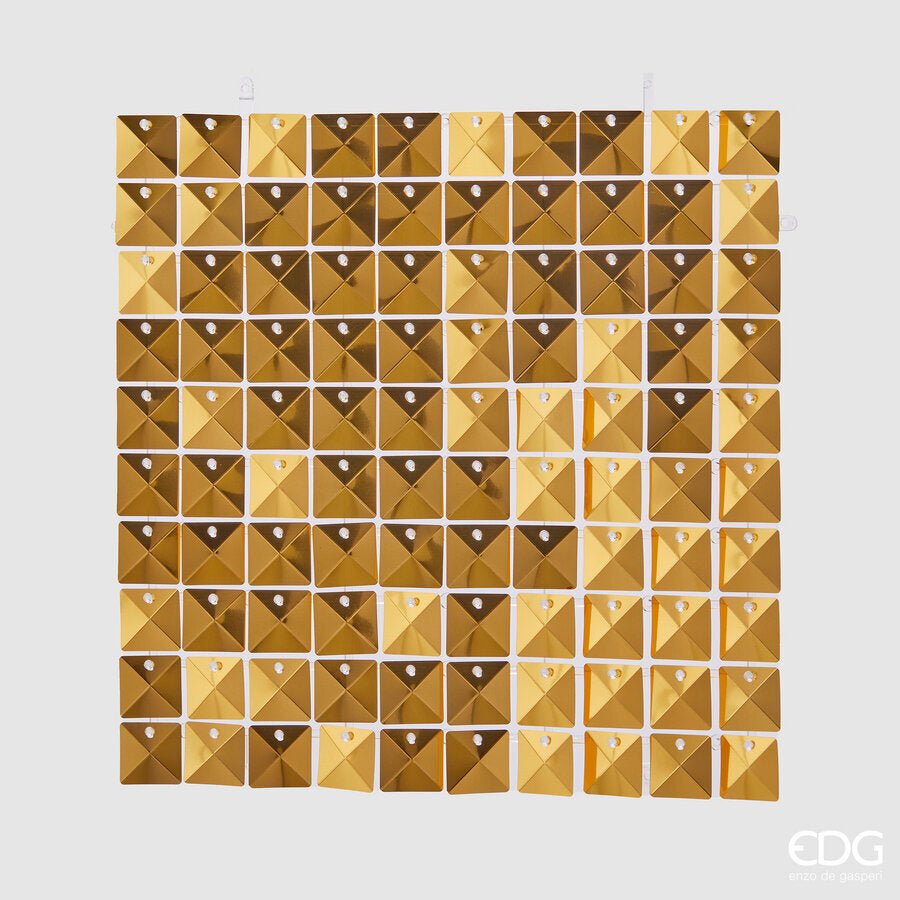 Decorazione natalizia a tenda quadrata con glitter | EDG - Perrone Shop