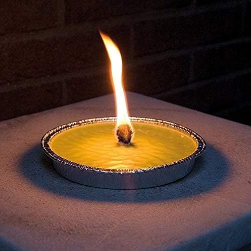 Candela alla citronella antizanzare in alluminio diametro 14cm