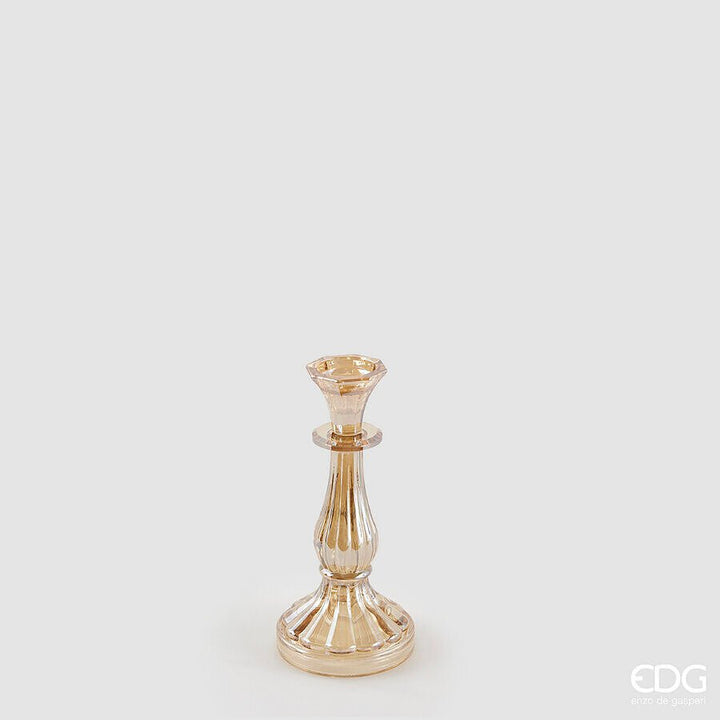 Porta candela in Cristallo Ambra | EDG - Perrone Shop