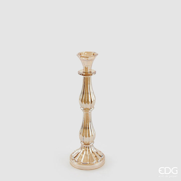 Porta candela in Cristallo Ambra | EDG - Perrone Shop
