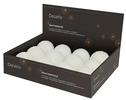 Sfera Natalizia Effetto Neve Ø 10 cm Bianca | Kaemingk - Perrone Shop