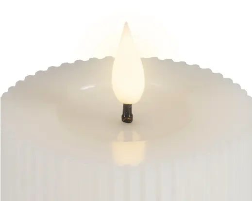 Candela LED Bianca Ø7,5 x H18 cm | Kaemingk