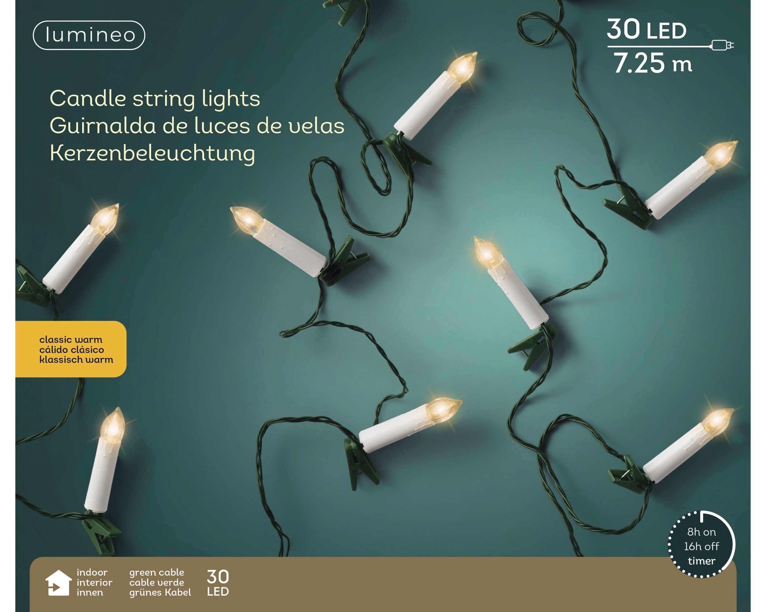Candele Led Da Interno Luce Classica L.725cm