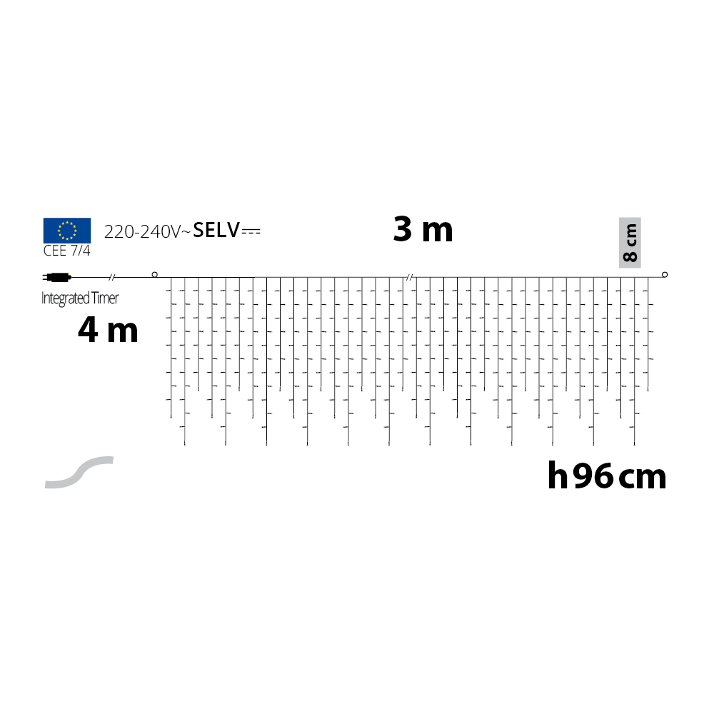 Tenda Luminosa 360 MiniLED Soft Pulse 3 × 0,96 m – Lotti - Perrone Shop