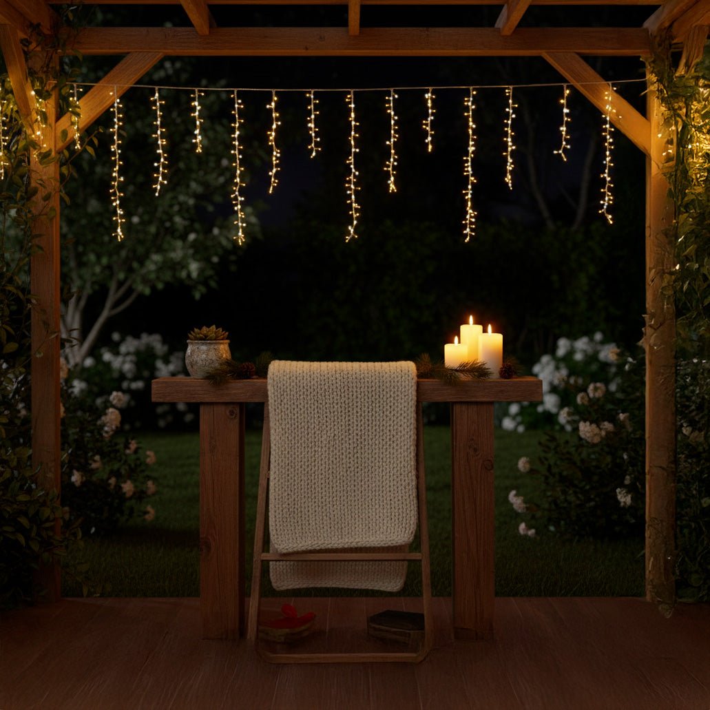 Tenda luminosa LED 576 LED 3,40 m Ice Light StarFall - Perrone Shop