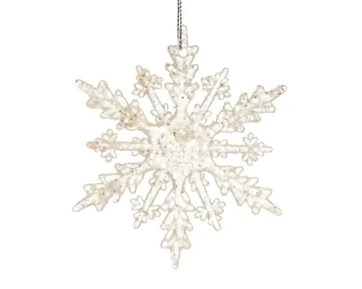 Fiocco di Neve Trasparente Glitter 10 cm 3 Assortiti | Kaemingk