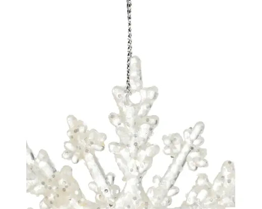Fiocco di Neve Trasparente Glitter 10 cm 3 Assortiti | Kaemingk