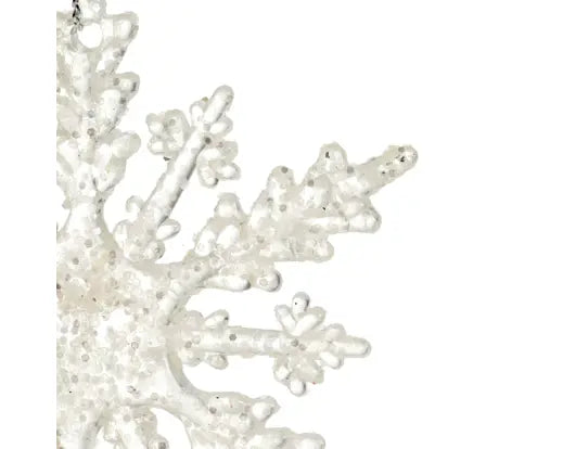 Fiocco di Neve Trasparente Glitter 10 cm 3 Assortiti | Kaemingk