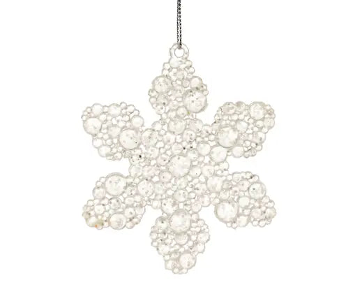 Fiocco di Neve Trasparente Glitter 10 cm 3 Assortiti | Kaemingk