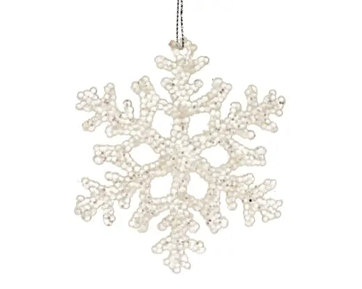 Fiocco di Neve Trasparente Glitter 10 cm 3 Assortiti | Kaemingk