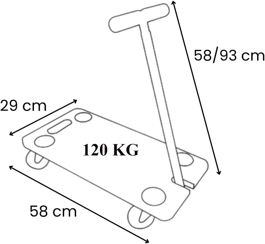 Carrello Quick con manico Telescopico portata 120kg - Perrone Shop