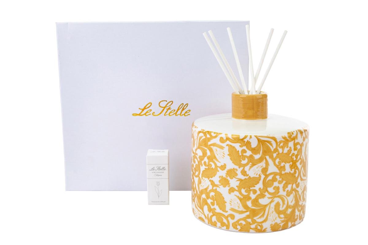 Profumatore decorazioni oro in porcellana con astuccio H.15CM - Perrone Shop