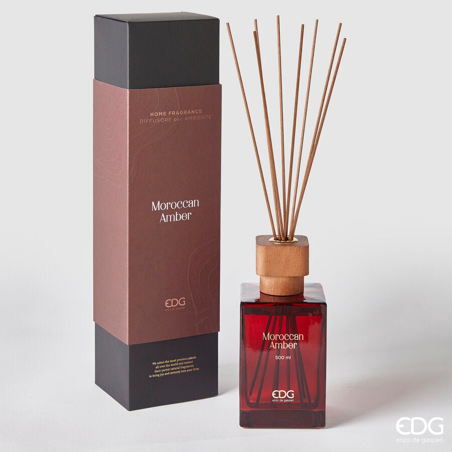 Diffusore di essenza con tappo in legno e bacchette | EDG - Perrone Shop