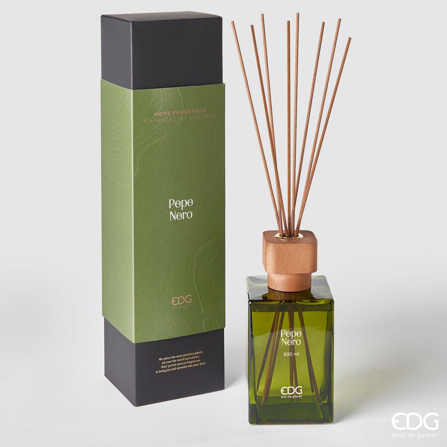 Diffusore di essenza con tappo in legno e bacchette | EDG - Perrone Shop