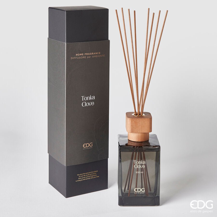 Diffusore di essenza con tappo in legno e bacchette | EDG - Perrone Shop