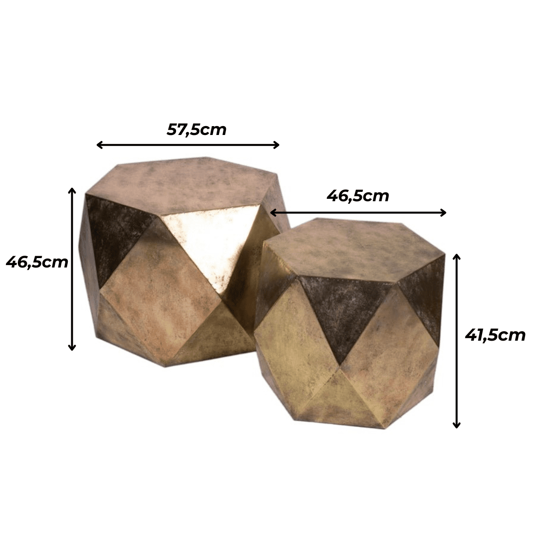 Base Oro Piccola in Metallo – Design Geometrico - Perrone Shop