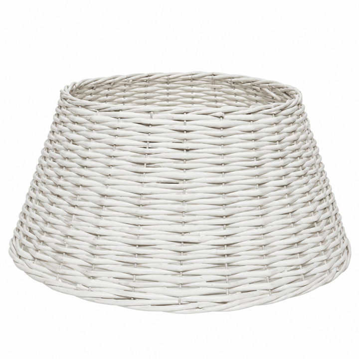 Copri Base Albero di Natale in Vimini Bianco | Kaemingk - Perrone Shop