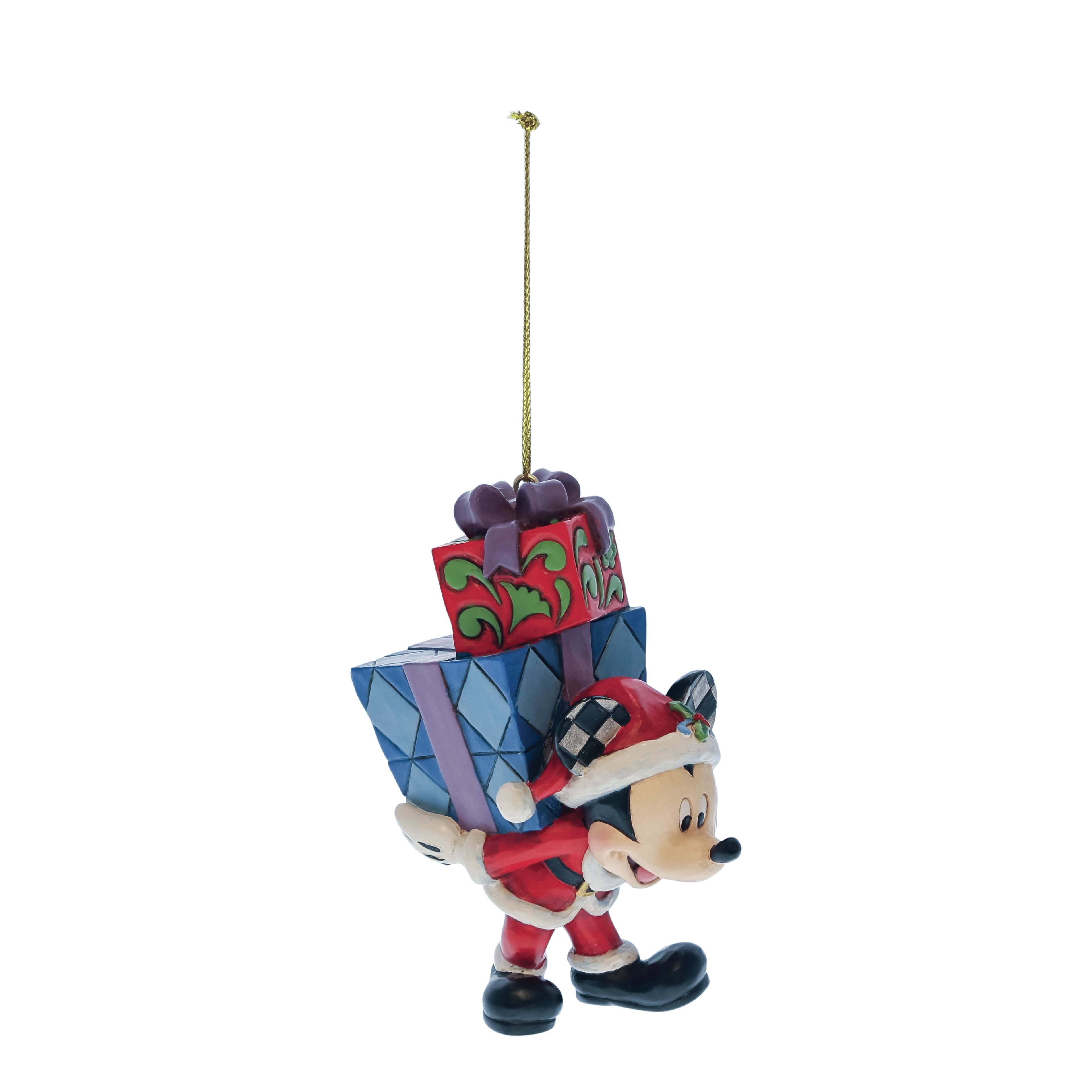 Topolino con Regali in Spalla da Appendere H 10 cm | Enesco