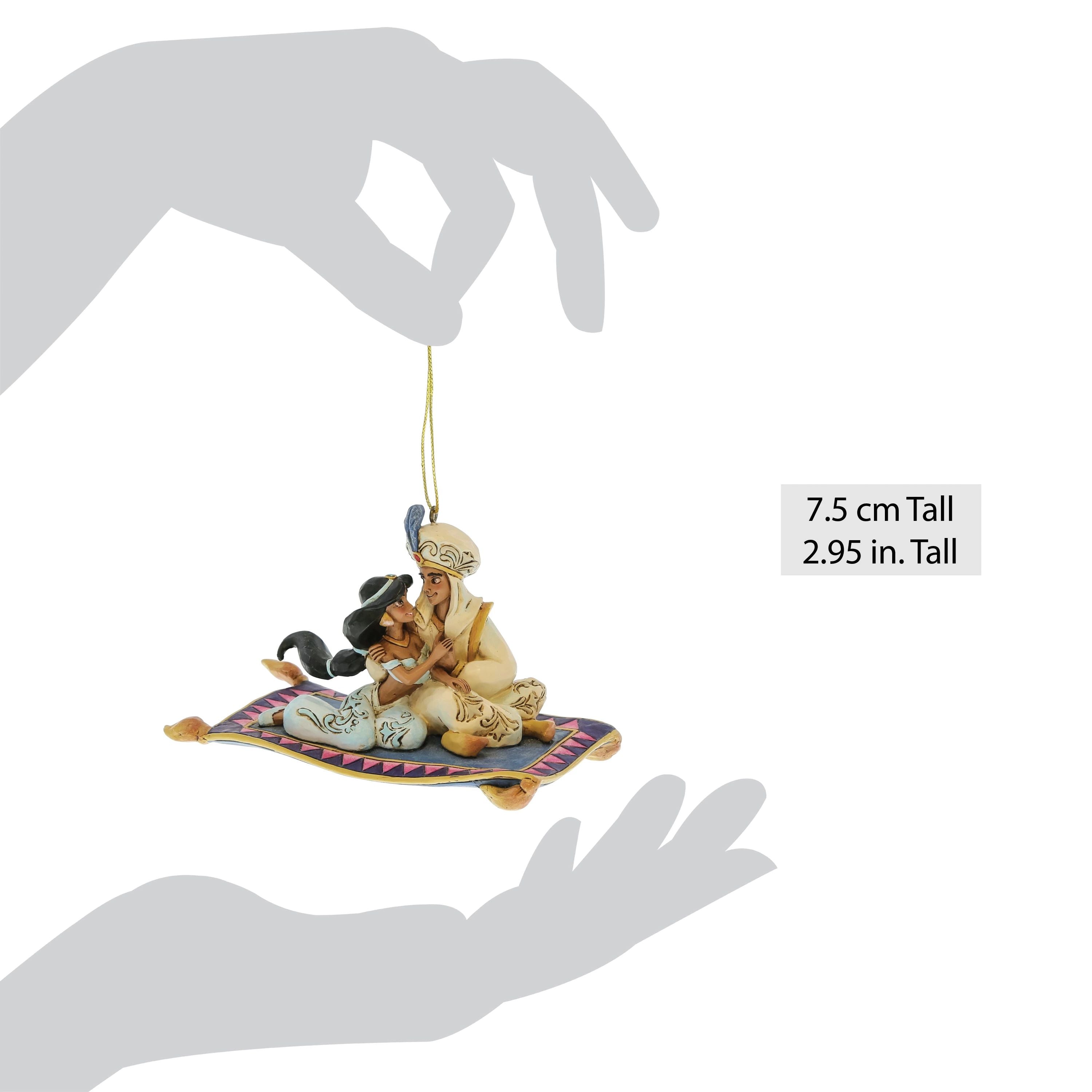 Aladdin e Jasmine sul Tappeto Magico da Appendere H 7,5 cm | Enesco